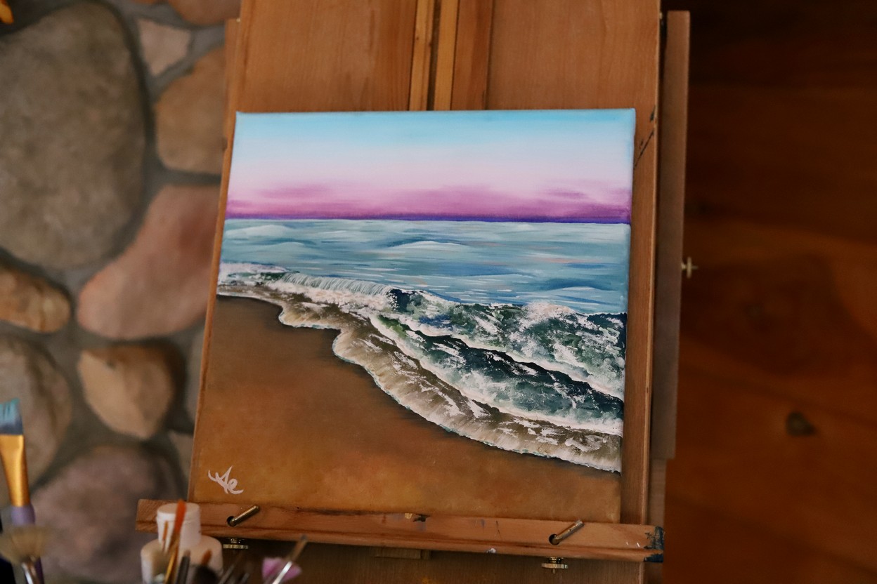 peaceful ocean seascape painting