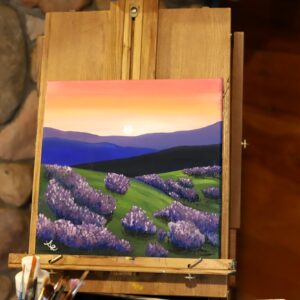 mountains painting