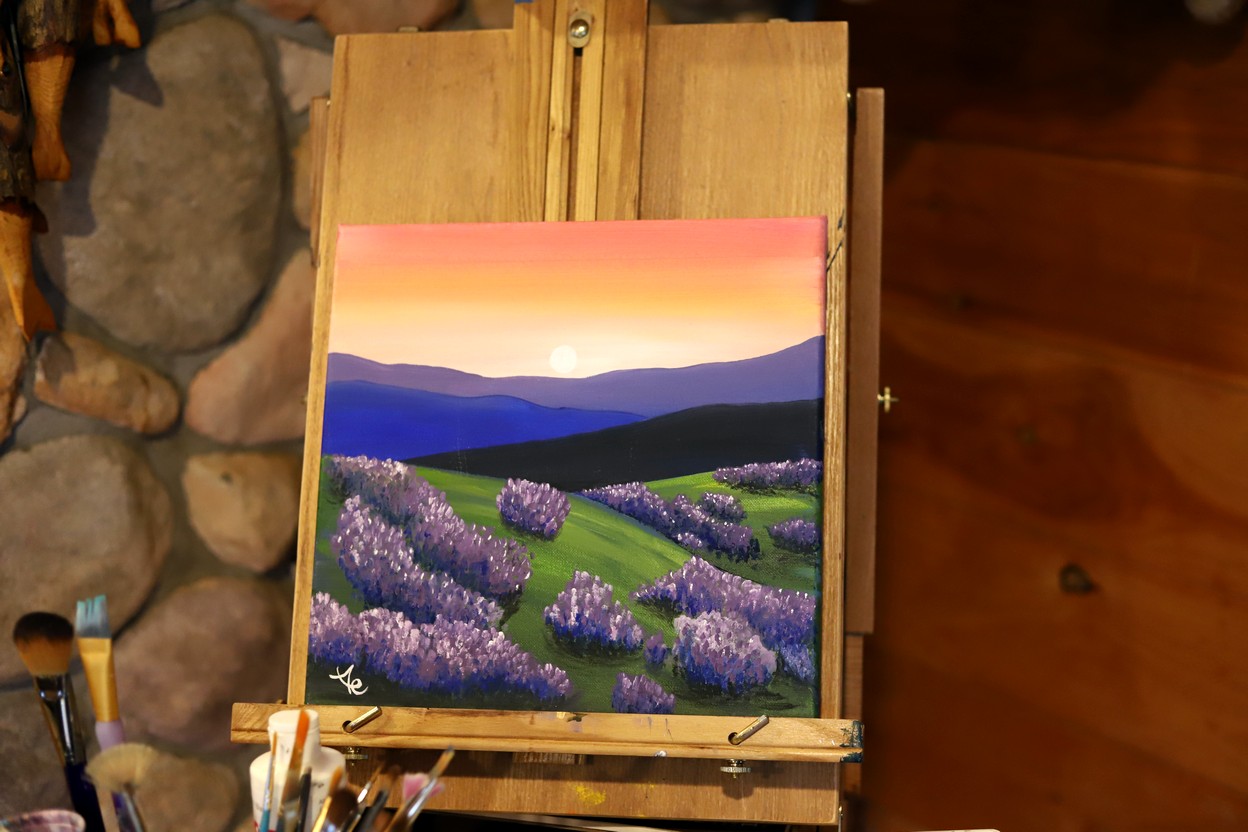 mountains painting