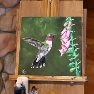 painting of a hummingbird
