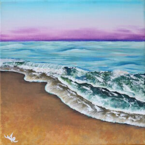 sunset ocean painting