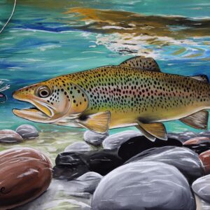 rainbow trout painting