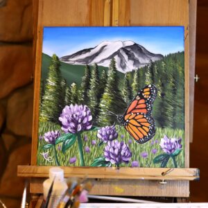 butterfly nature painting