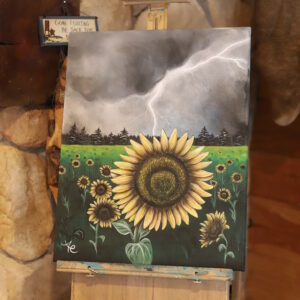Sunflower and Lightening Painting