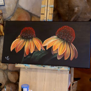 cone flower painting